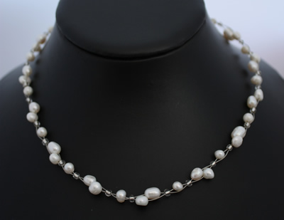 Freshwater Pearl Entwined Necklace